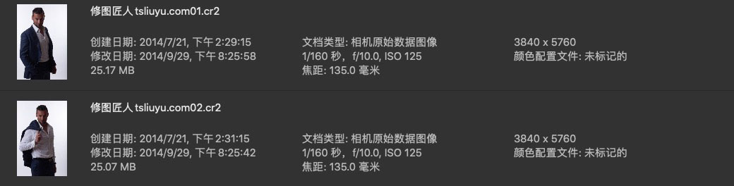 修图练习原图 RAW原生CR2格式 西装革履的国外男模特棚拍照
