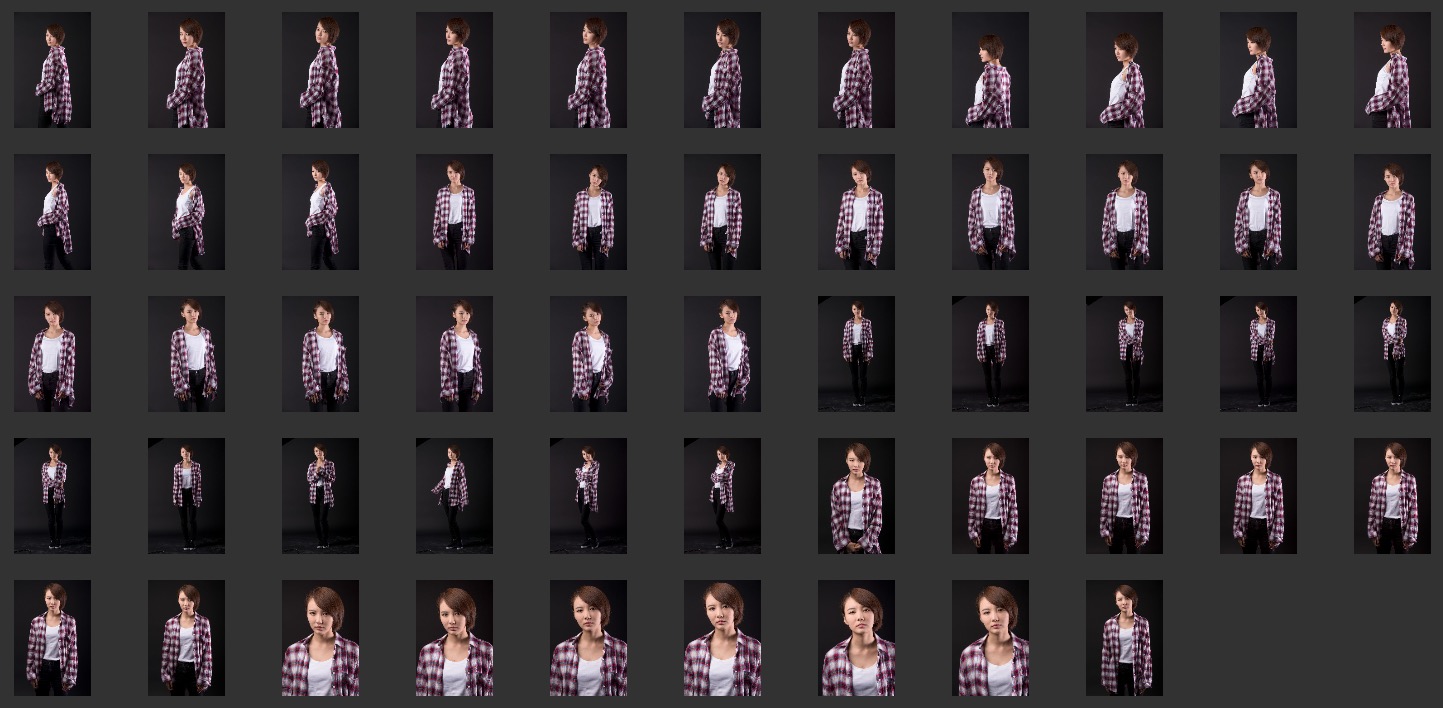 人像修图练习素材 刘炅然棚拍JPG格式未修原图 黑背景格子衬衣